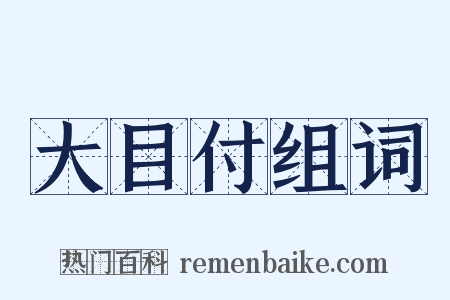 大目付组词是什么意思的图片